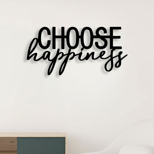 Choose Happiness – Inspiring Metal Wall Art by Decor Smart