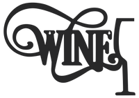 Elegant “Wine” Script Typography Design – Minimalist Flowing Letter Art for Apparel, Wall Decor, and Lifestyle Accessories