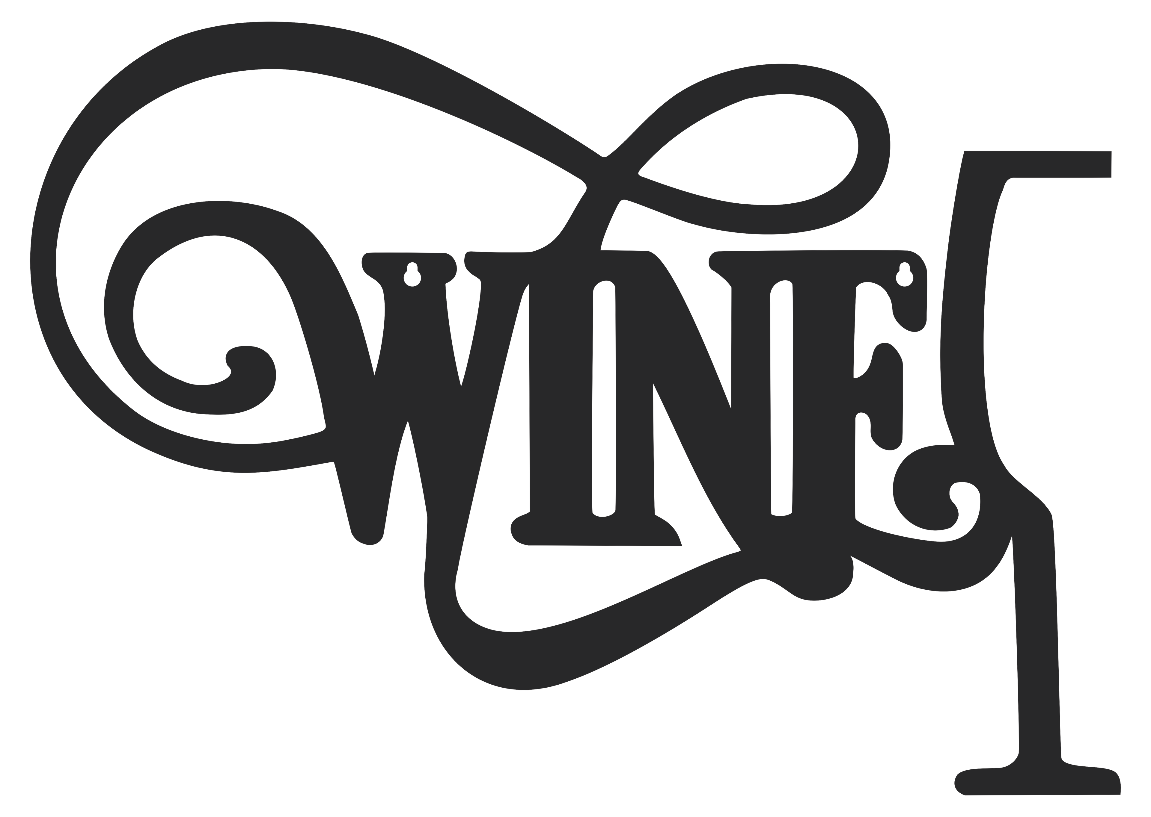 Elegant “Wine” Script Typography Design – Minimalist Flowing Letter Art for Apparel, Wall Decor, and Lifestyle Accessories
