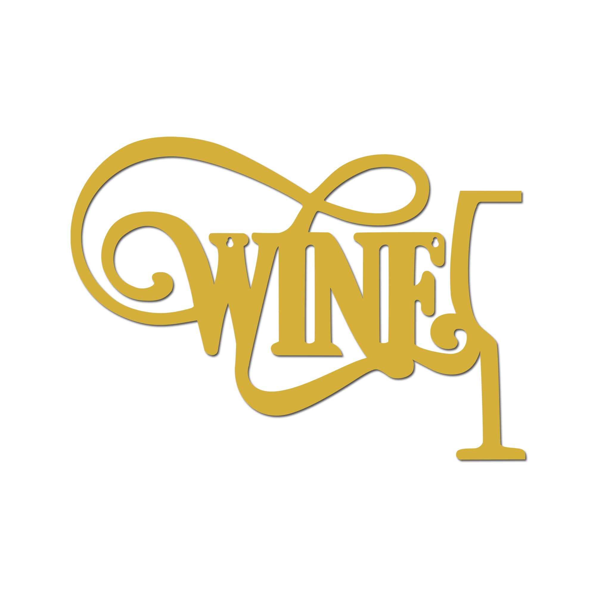 Elegant “Wine” Script Typography Design – Minimalist Flowing Letter Art for Apparel, Wall Decor, and Lifestyle Accessories