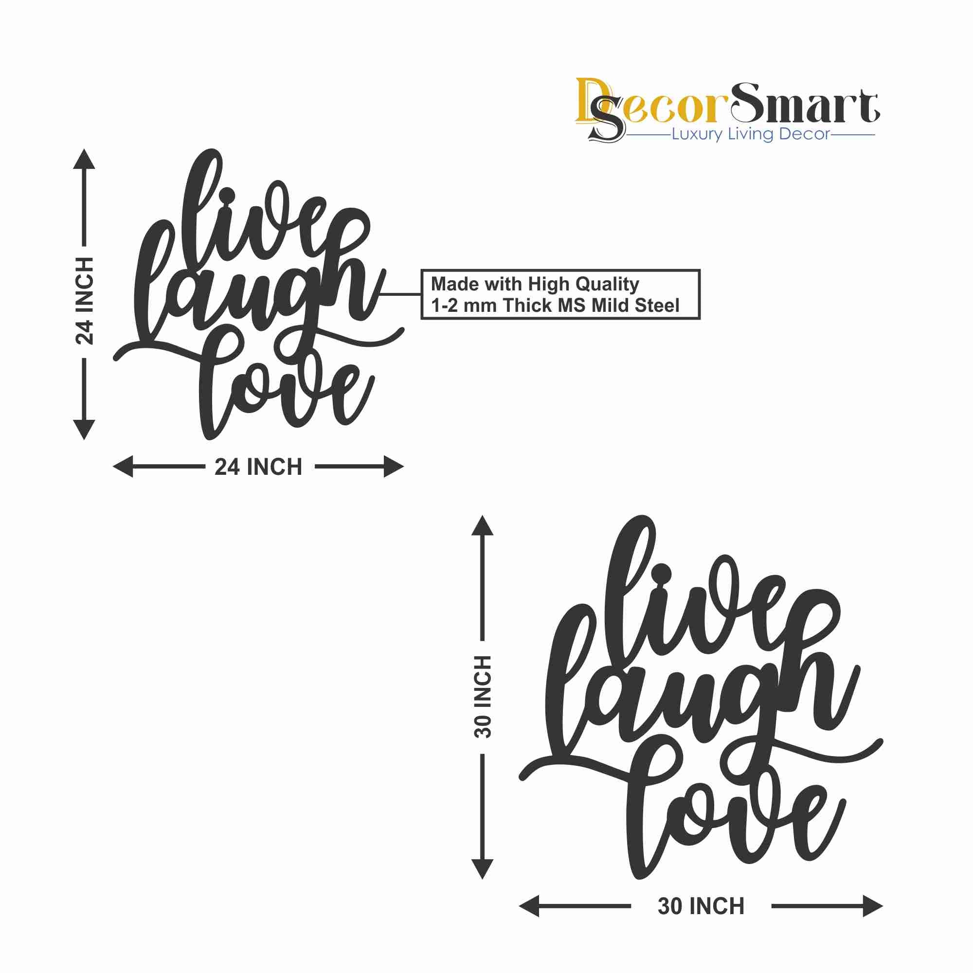 Live Laugh Love Metal Wall Art