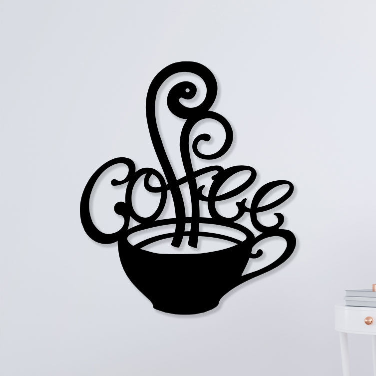 Coffee Mug Metal Wall Art – Brewed Style by Decor Smart