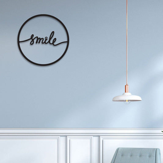 Attractive Smile Metal Wall Art – Spread Joy with Decor Smart