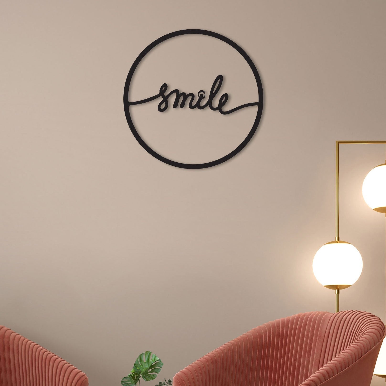 Attractive Smile Metal Wall Art – Spread Joy with Decor Smart