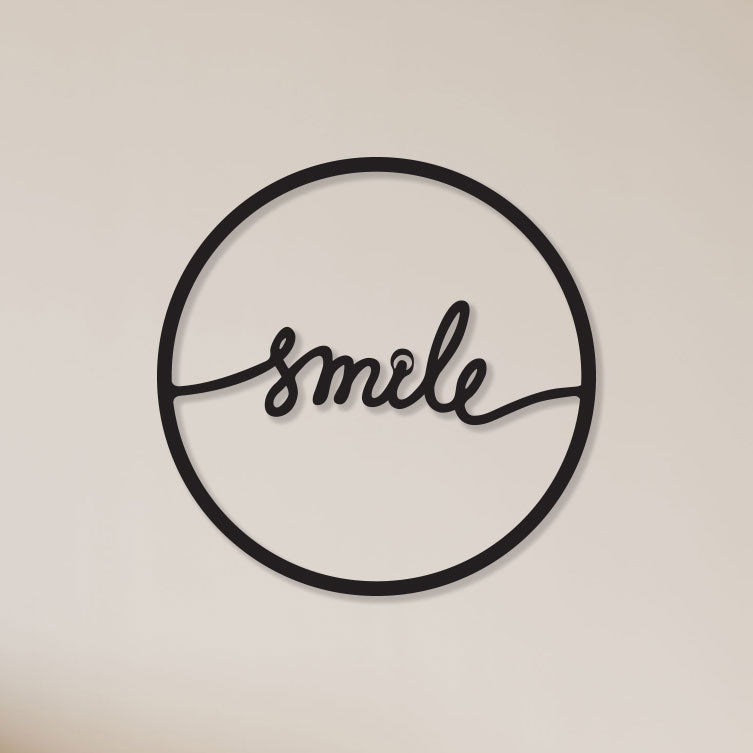 Attractive Smile Metal Wall Art – Spread Joy with Decor Smart