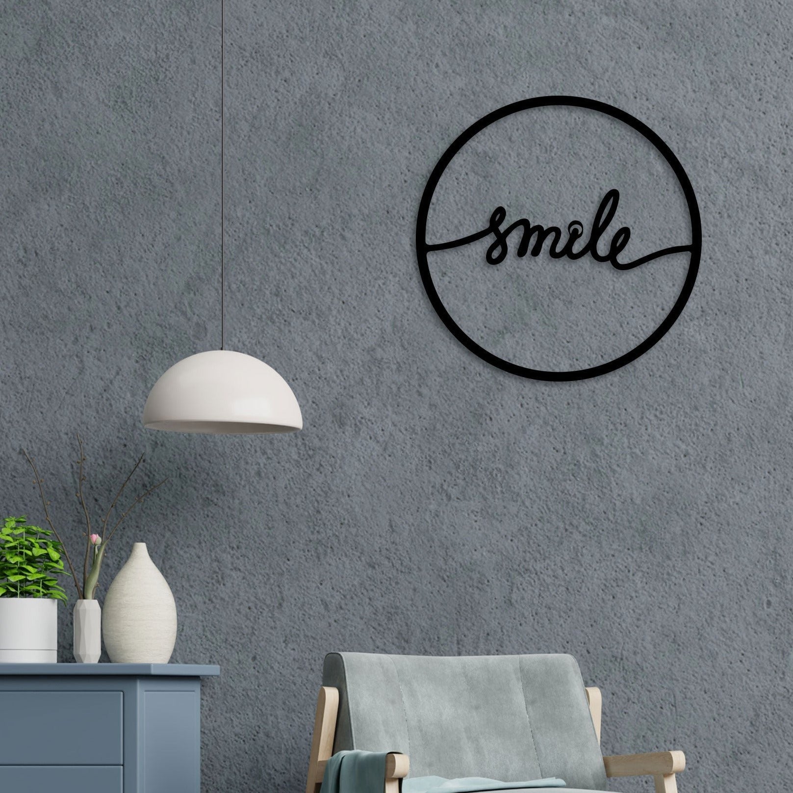 Attractive Smile Metal Wall Art – Spread Joy with Decor Smart
