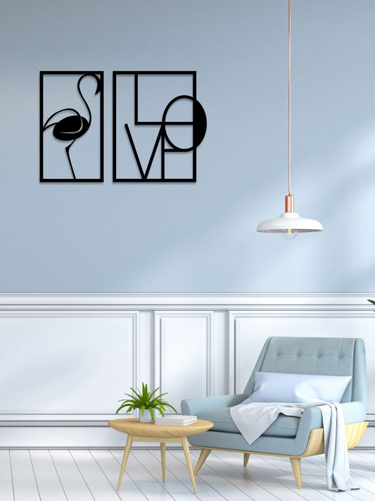 Stylish Love Metal Wall Art – Modern Romance by Decor Smart