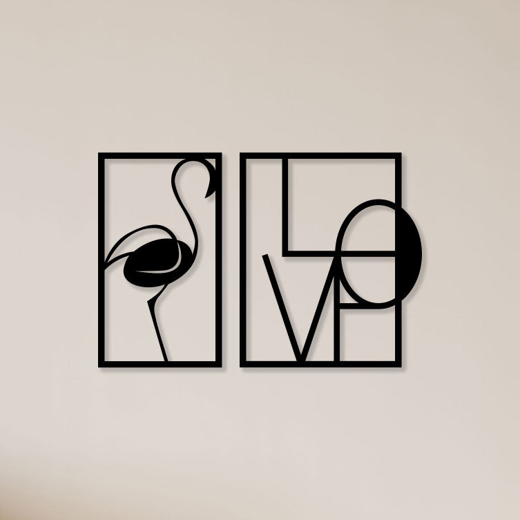Stylish Love Metal Wall Art – Modern Romance by Decor Smart
