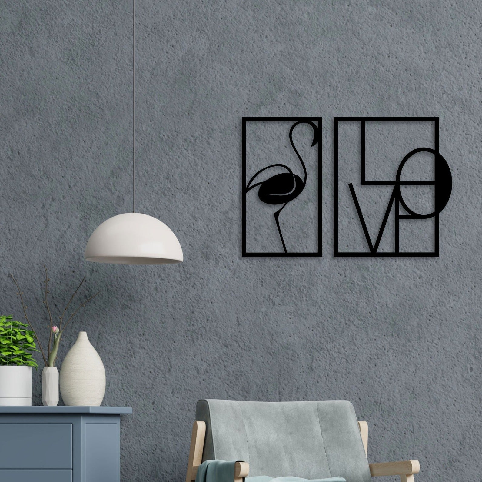 Stylish Love Metal Wall Art – Modern Romance by Decor Smart