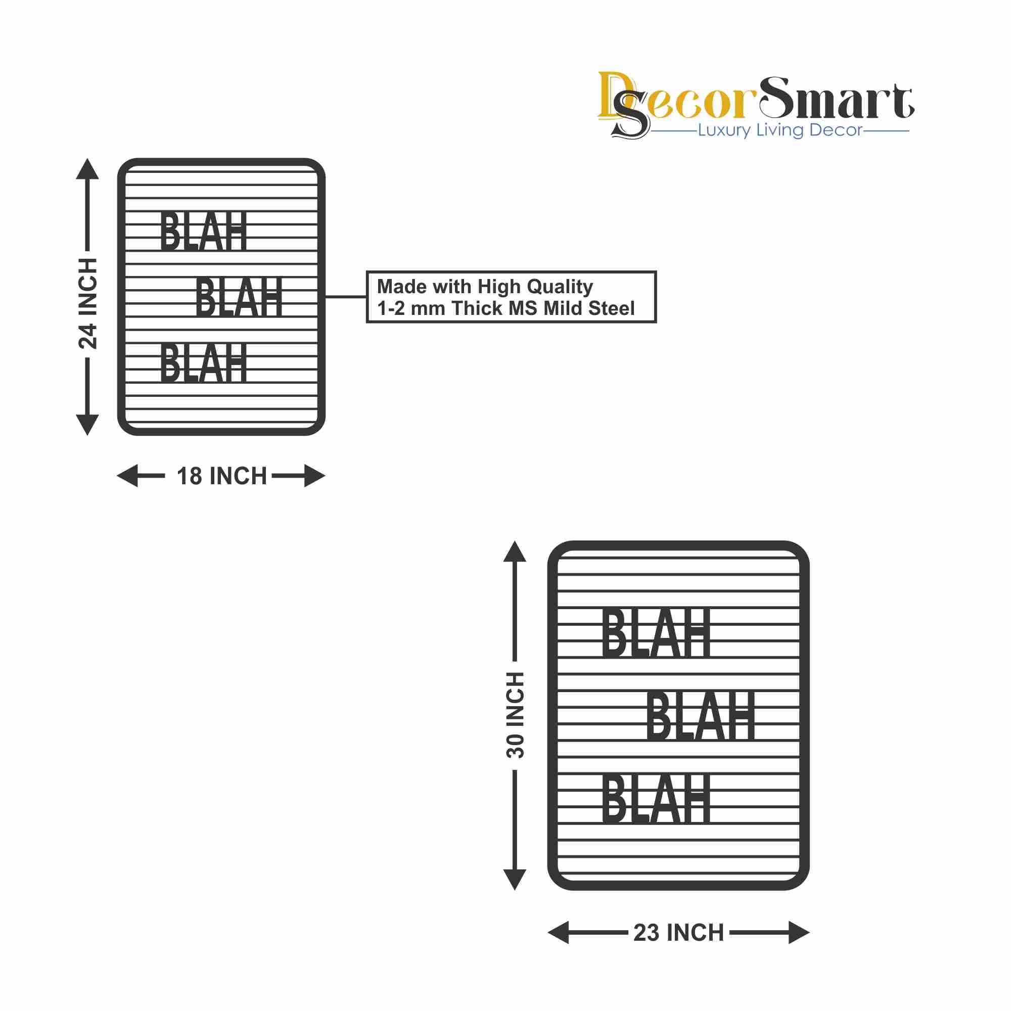 Blah Blah Metal Wall Art – Quirky Vibes by Decor Smart