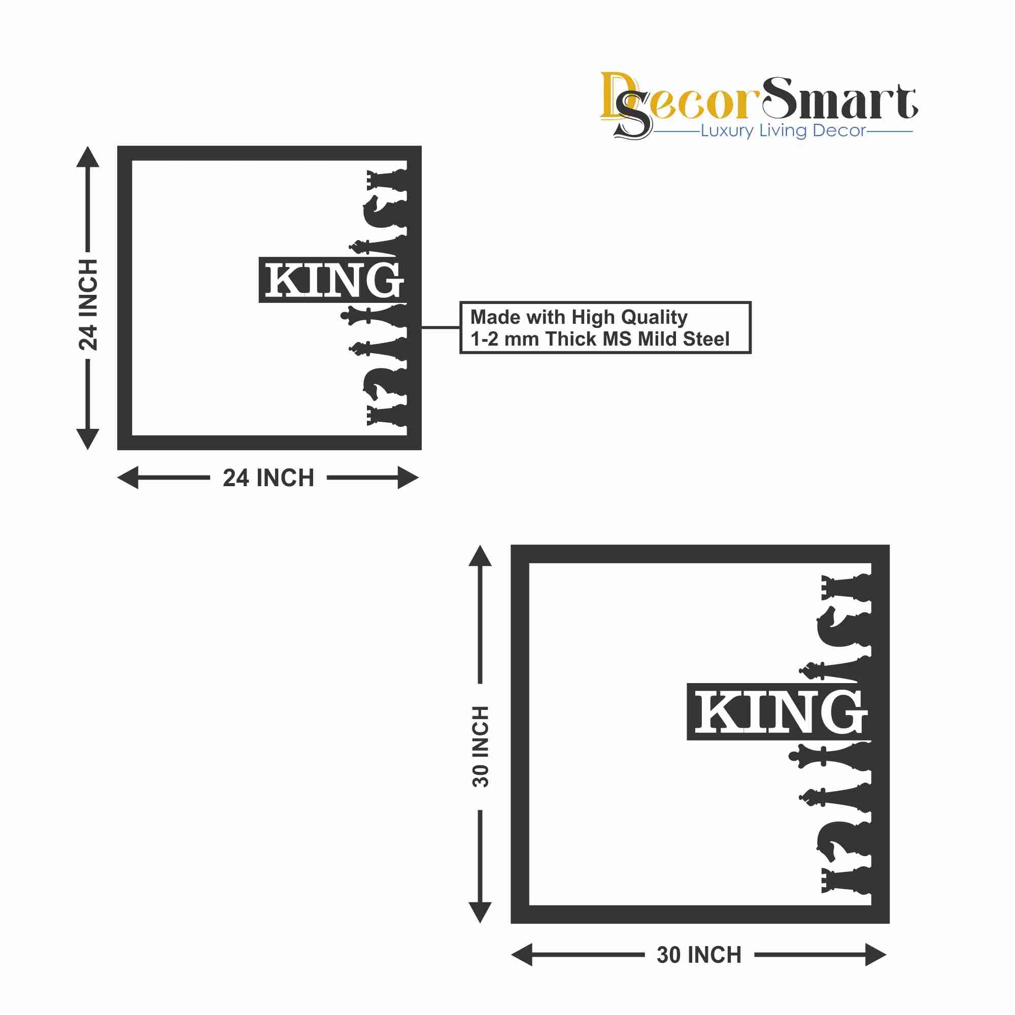 Checkmate in Style – Chess King Metal Wall Art