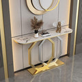 Luxury Entryway Console Table with Artistic Hexagon Legs