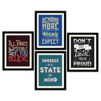 Demand More Motivational Quotes Premium Wall Frame Set of Four