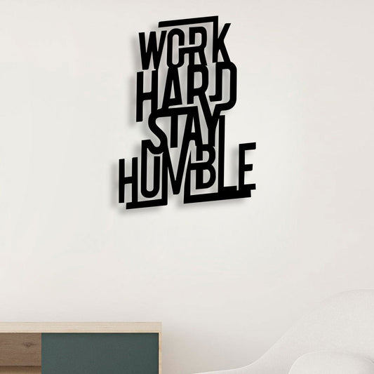 Work Hard Metal Wall Art – Elegant Design by Decor Smart