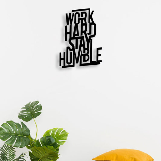 Work Hard Metal Wall Art – Elegant Design by Decor Smart