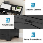 Two Drawer Filing Cabinet with Storage Top for Home Office Organization