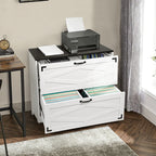 Two Drawer Filing Cabinet with Storage Top for Home Office Organization