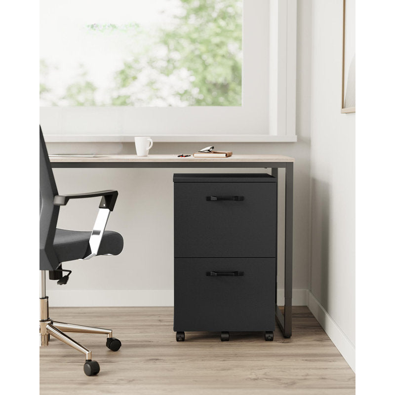 Modern Two Drawer Filing Cabinet for Office File and Document Storage