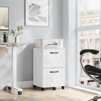 Modern Two Drawer Filing Cabinet for Office File and Document Storage