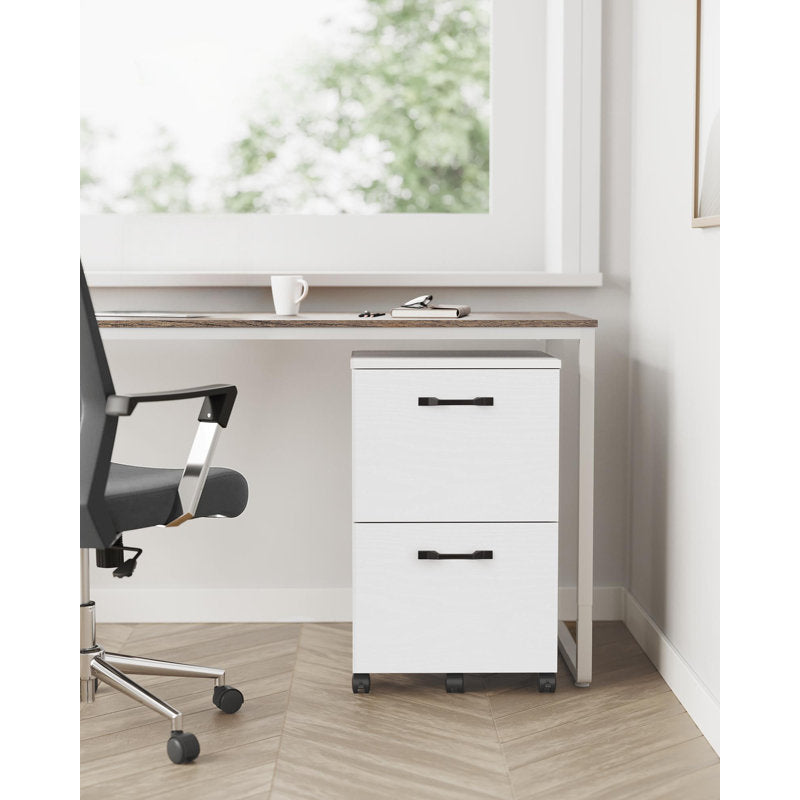 Modern Two Drawer Filing Cabinet for Office File and Document Storage