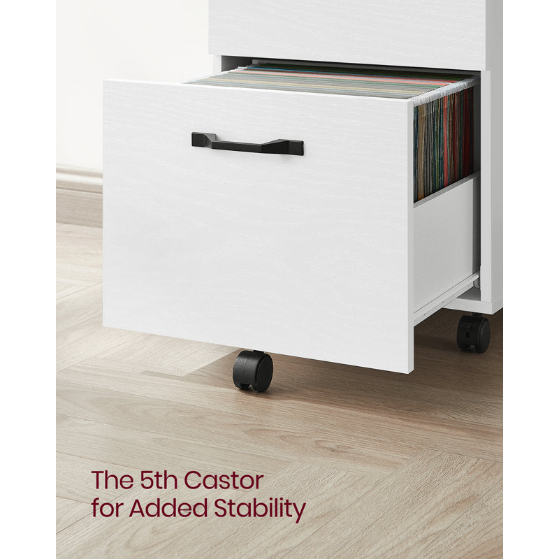 Modern Two Drawer Filing Cabinet for Office File and Document Storage