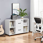 Office Filing Cabinet with Lockable Drawers and Shelves for Document Organization