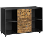 Office Filing Cabinet with Lockable Drawers and Shelves for Document Organization