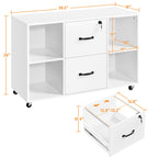 Office Filing Cabinet with Lockable Drawers and Shelves for Document Organization