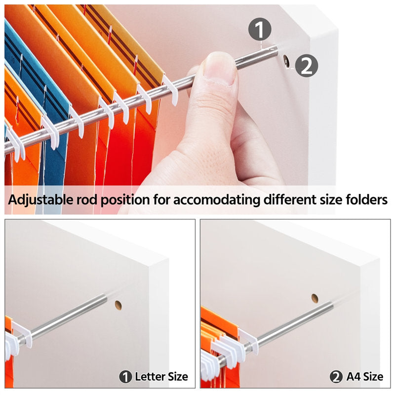 Office Filing Cabinet with Lockable Drawers and Shelves for Document Organization