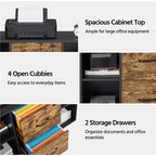 Office Filing Cabinet with Lockable Drawers and Shelves for Document Organization