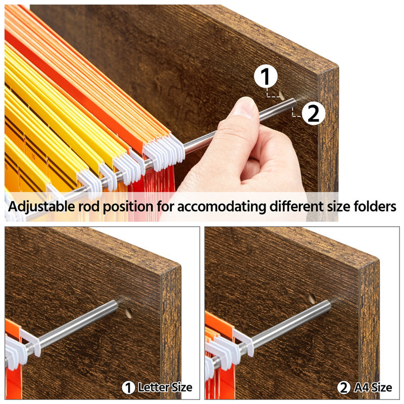 Office Filing Cabinet with Lockable Drawers and Shelves for Document Organization