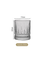 6 Pcs Premium Ribbed Whiskey Glasses 250ml