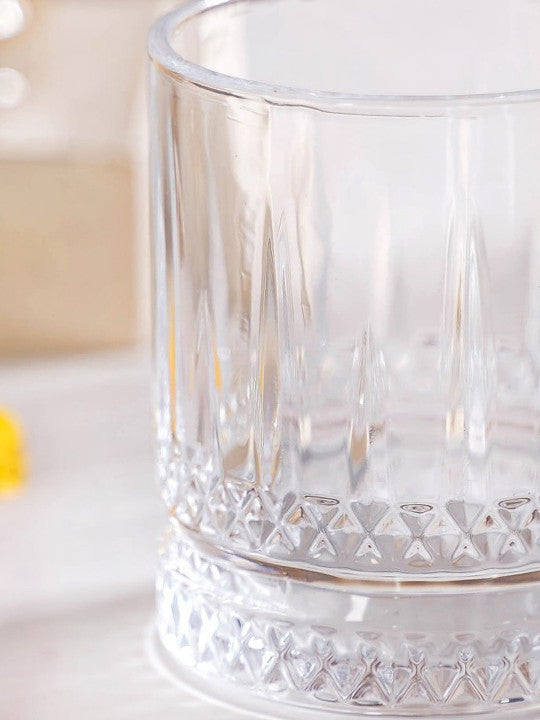 6 Pcs Premium Ribbed Whiskey Glasses 250ml
