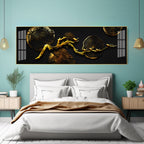 Elegant Golden Color Design Premium Acrylic Horizontal Wall Art