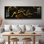 Elegant Golden Color Design Premium Acrylic Horizontal Wall Art