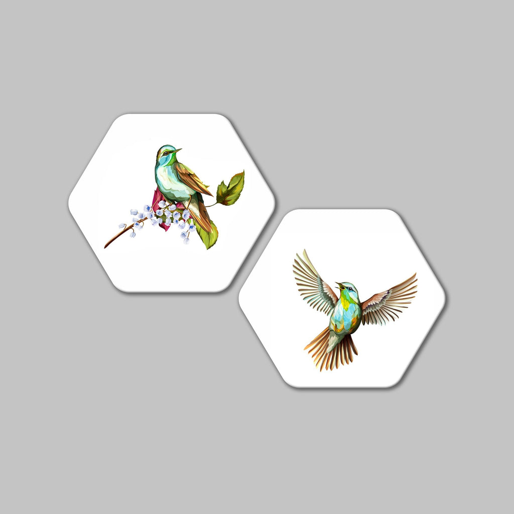  Hexagon Wall Painting Set of 2 - decorsmart