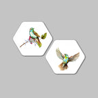  Hexagon Wall Painting Set of 2 - decorsmart