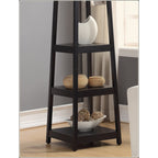 Modern Black Wooden Hall Tree Entryway Storage Organizer