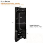 Entryway Corner Black Hall Tree With Hanging Hooks and Storage Compartments