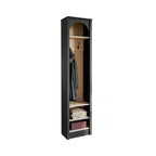 Narrow Hall Tree Entryway Organizer With Hooks and Shoe Storage