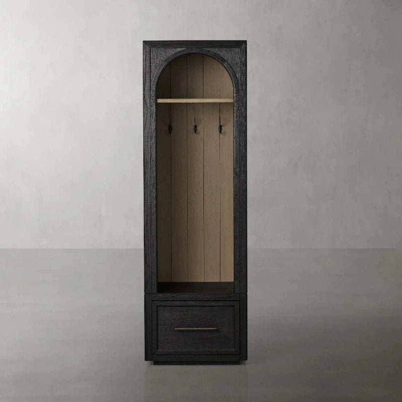 Modern Hall Tree Entryway Organizer With Coat Hooks and Drawer Storage