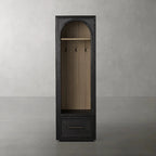 Modern Hall Tree Entryway Organizer With Coat Hooks and Drawer Storage