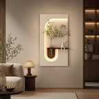 Elegant Decorative LED Light Wall Panel with Planter for Home & Office Spaces