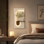 Elegant Decorative LED Light Wall Panel with Planter for Home & Office Spaces