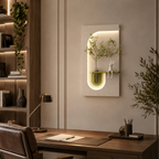 Elegant Decorative LED Light Wall Panel with Planter for Home & Office Spaces