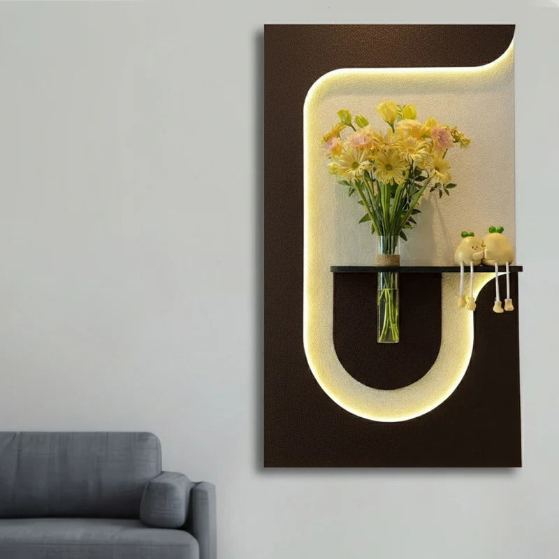 Luxury LED Wall Art Decor with Warm Backlight Design