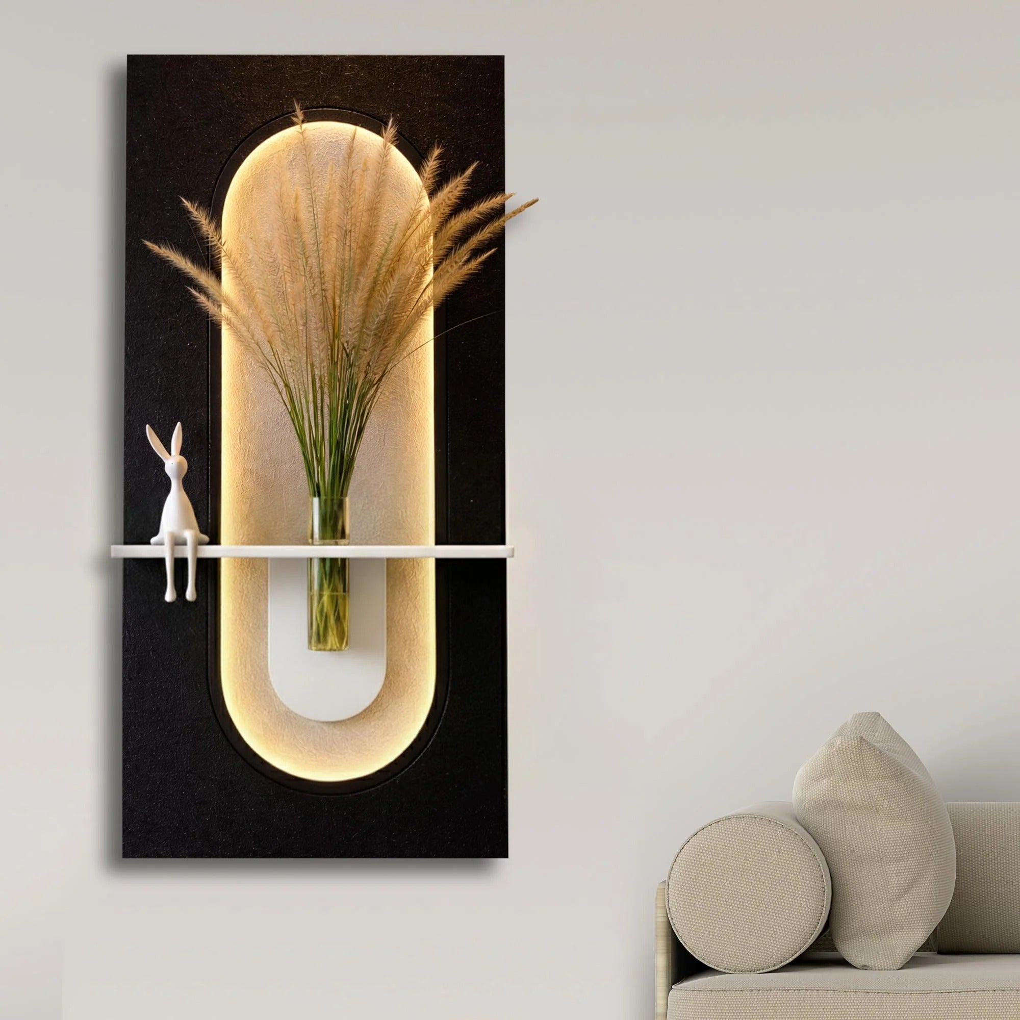 Luxury LED Wall Hanging Art with Soft Glow Lighting