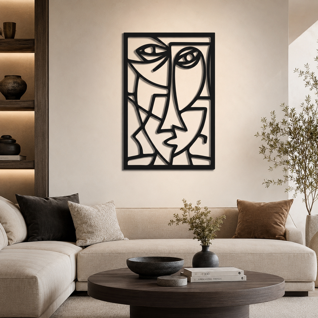 Picasso Faces Metal Wall Art Minimalist Wall Decor