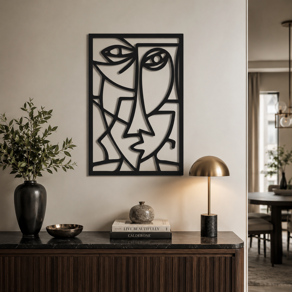 Picasso Faces Metal Wall Art Minimalist Wall Decor