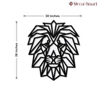 Stylish Lion Face Metal Wall Art Modern Decor
